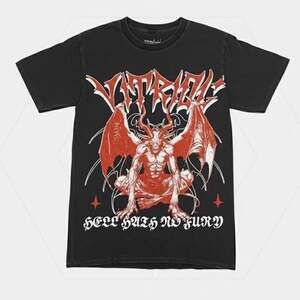VITRIOL Hell Hath No Fury Graphic T-Shirt, Black Streetwear Tee